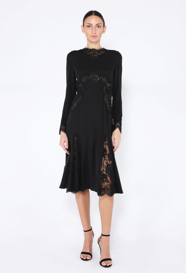 Dolce & Gabbana 2025 Charmeuse & Lace Midi Dress - 1