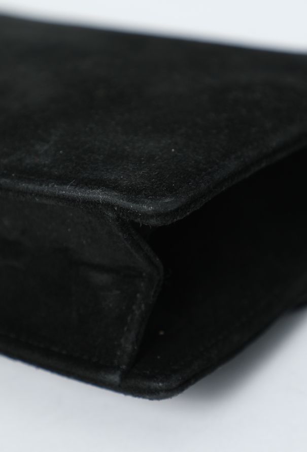 Hermès 1960s Black Suede Cordelière Clutch - 9