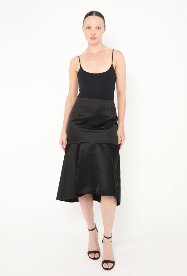 Balenciaga S/S 2019 Fluted Satin Skirt - 4 Balenciaga S/S 2019 Fluted Satin Skirt - 4