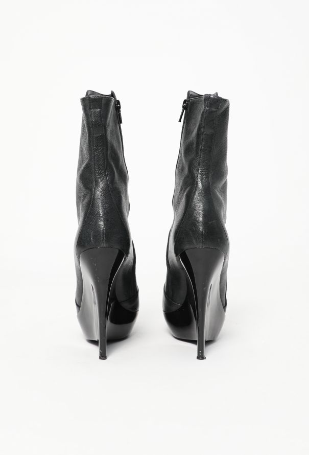 F/W 2004 Leather Wedge Boots | Authentic & Vintage | ReSee
