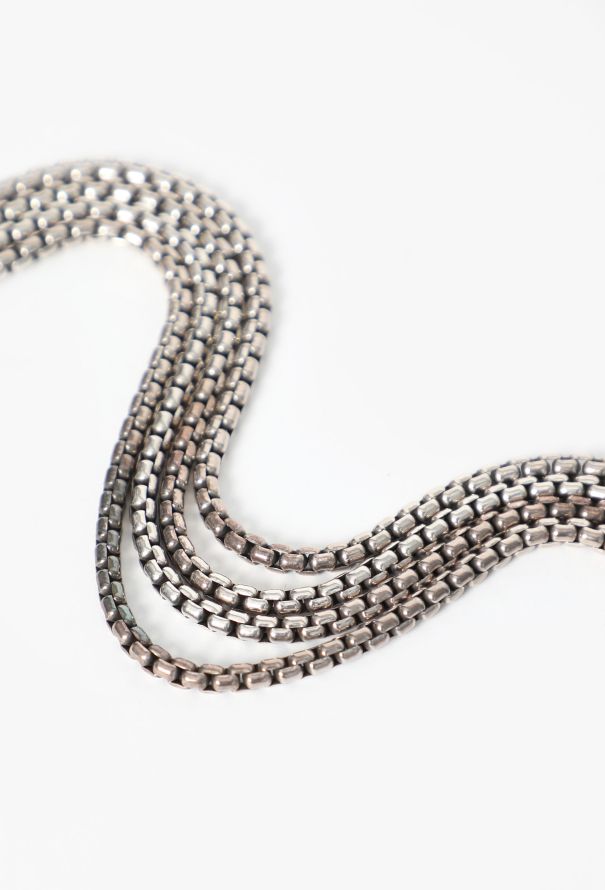 David Yurman Vintage Sterling Silver Box Chain Necklace - 3