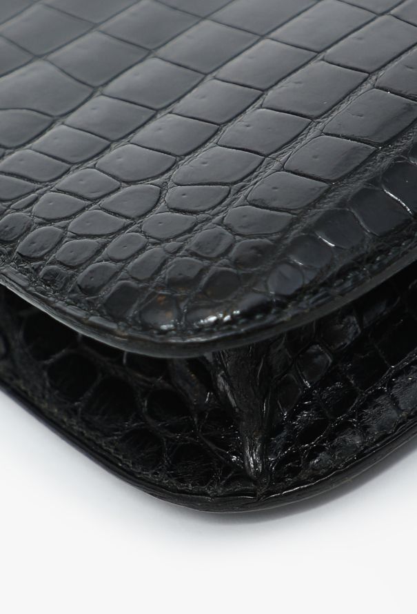 Hermès '80s Black Porosus Constance 22 - 8