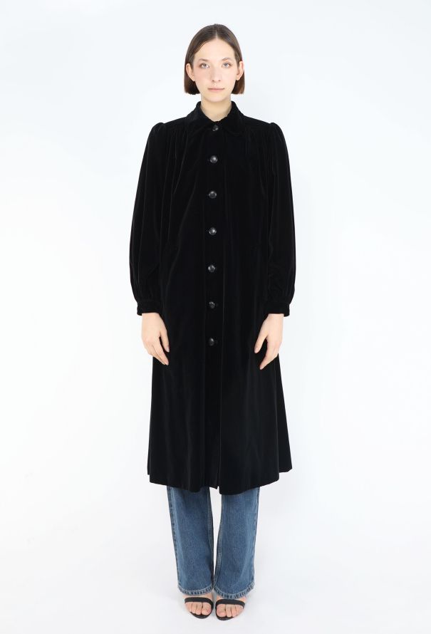 Saint Laurent Rare 1974 Velvet Opera Coat - 1