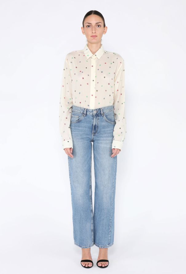 Saint Laurent Spring 2019 Printed Button Down - 3