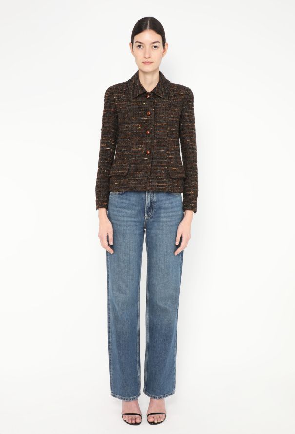 Chanel 1998 Casted Camélia Tweed Jacket - 3