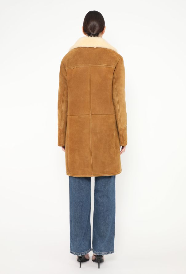 Céline 2019 Suede Shearling Lined Coat - 5 Céline 2019 Suede Shearling Lined Coat - 5