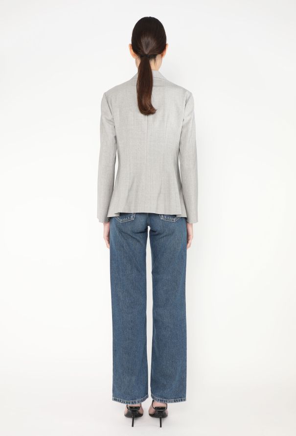 Céline S/S 2017 Notched Blazer Light Grey - 5 Céline S/S 2017 Notched Blazer Light Grey - 5