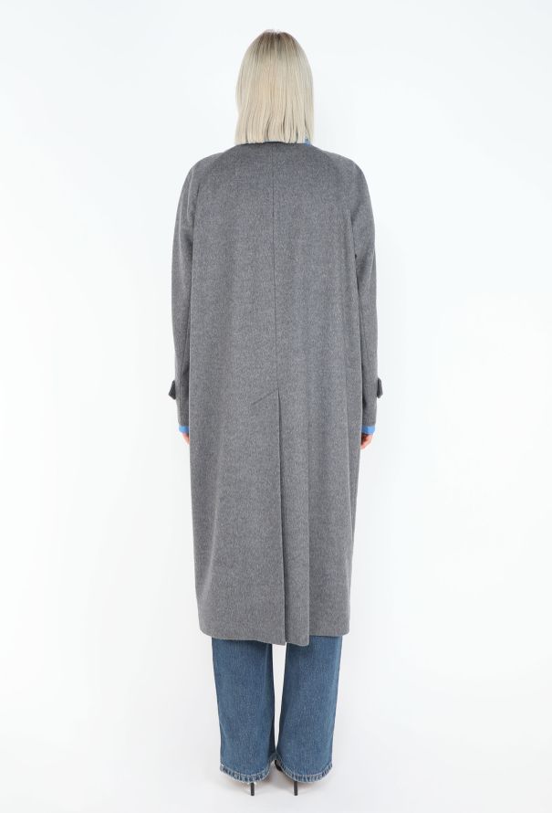 Miu Miu 2024 Felted Cotton Trim Coat - 6