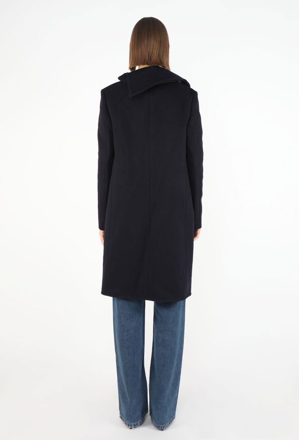 Loewe 2023 Naval Collar Wool Coat - 6