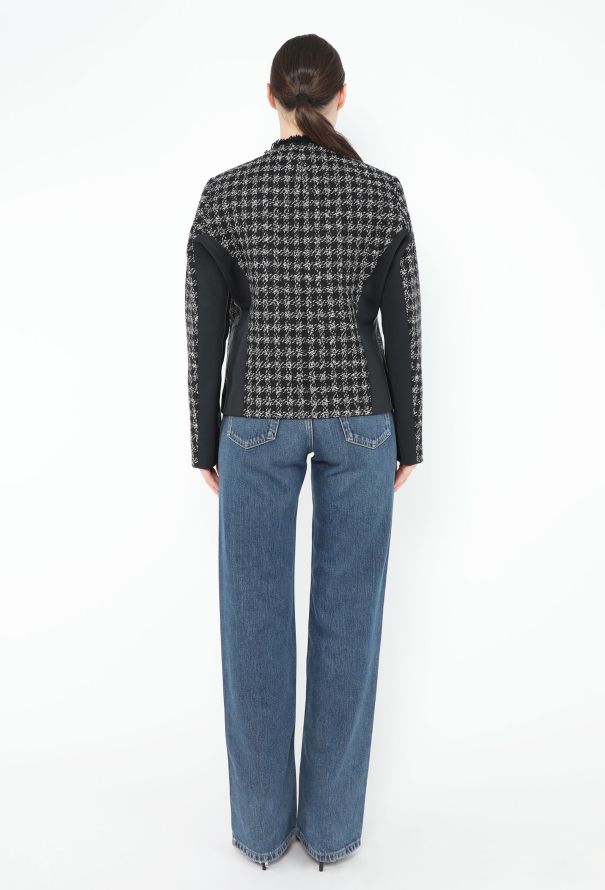 Louis Vuitton F/W 2017 Leather Pocket Tweed Jacket - 6