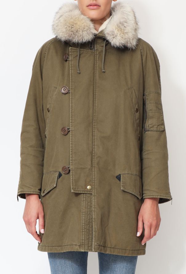 Saint Laurent F/W 2014 Fur Trim Shearling Parka - 4