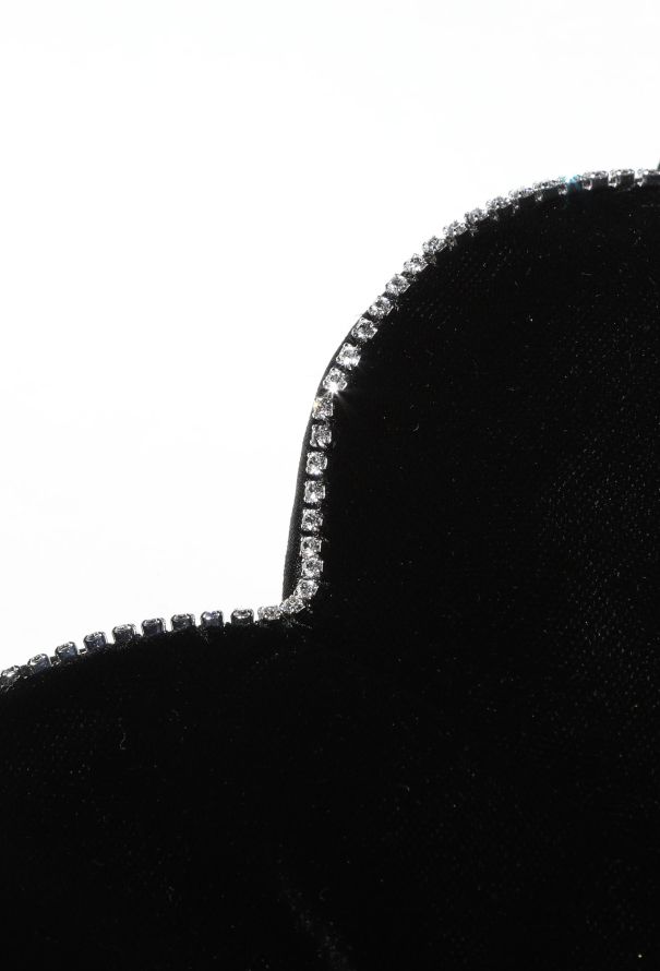 Saint Laurent 2022 Velvet Strass Trim Dress - 8