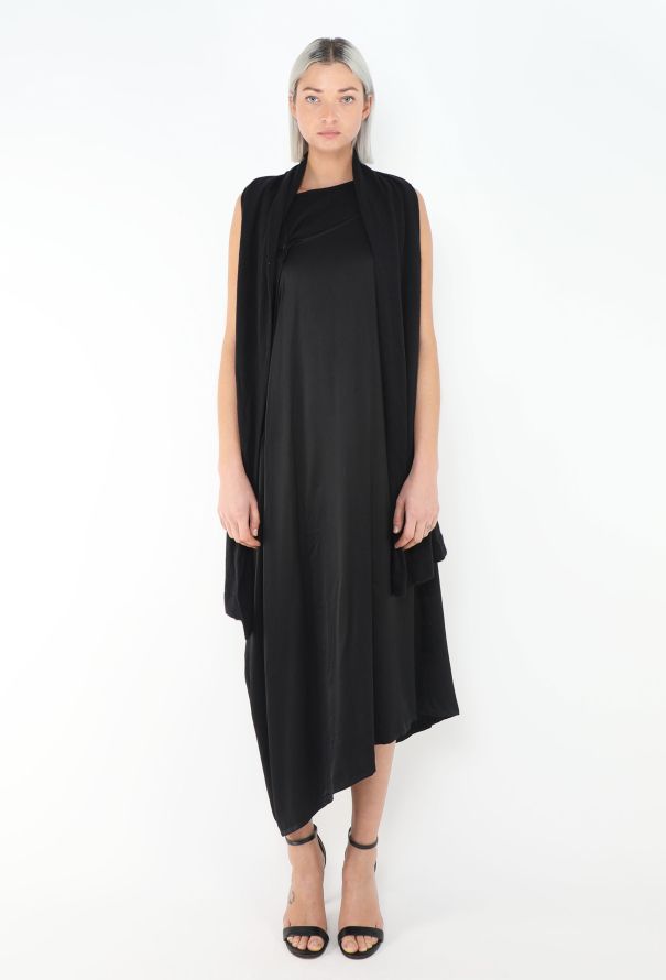 Yohji Yamamoto 2008 Asymmetrical Draped Dress - 1