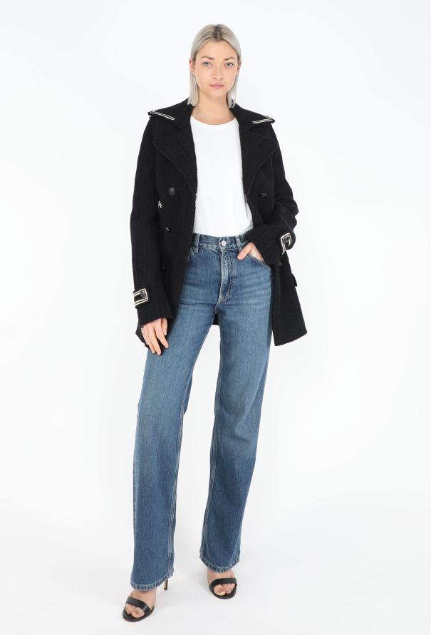 Chanel Bicolor 'CC' Tweed Peacoat - 3