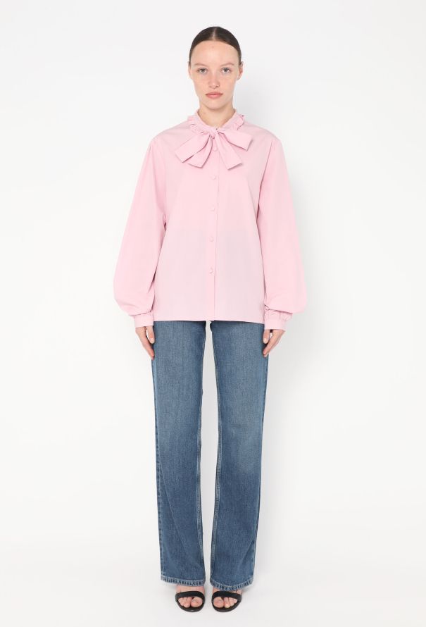 Gucci Resort 2019 Cotton Lavallière Blouse - 5 Gucci Resort 2019 Cotton Lavallière Blouse - 5