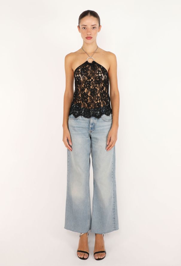 Dolce & Gabbana Chainlink Halter Lace Top, 2000 - 2