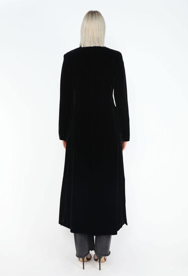 Emporio Armani '80s Velvet Notched Coat - 6