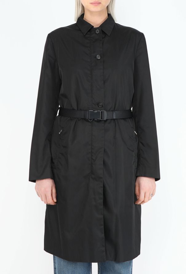 Prada Mid '90s Belted Nylon Coat - 2