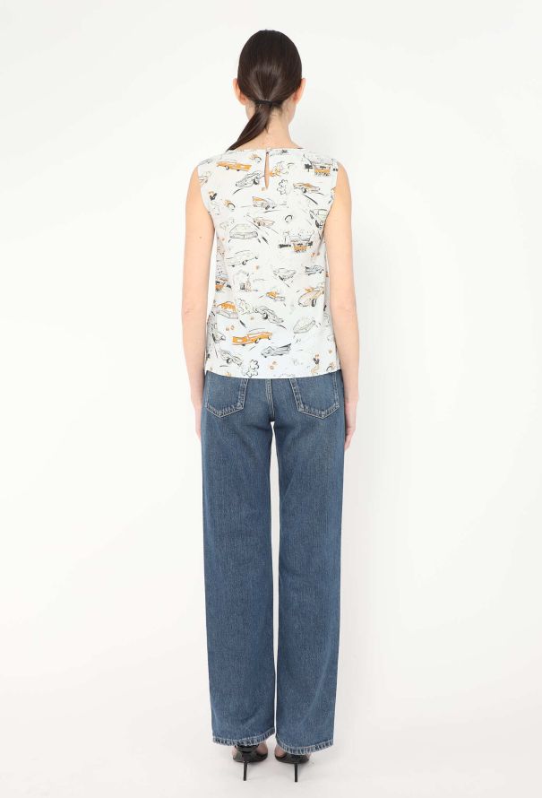 S/S 2012 Automobile Print Top - Prada | Authentic & Vintage