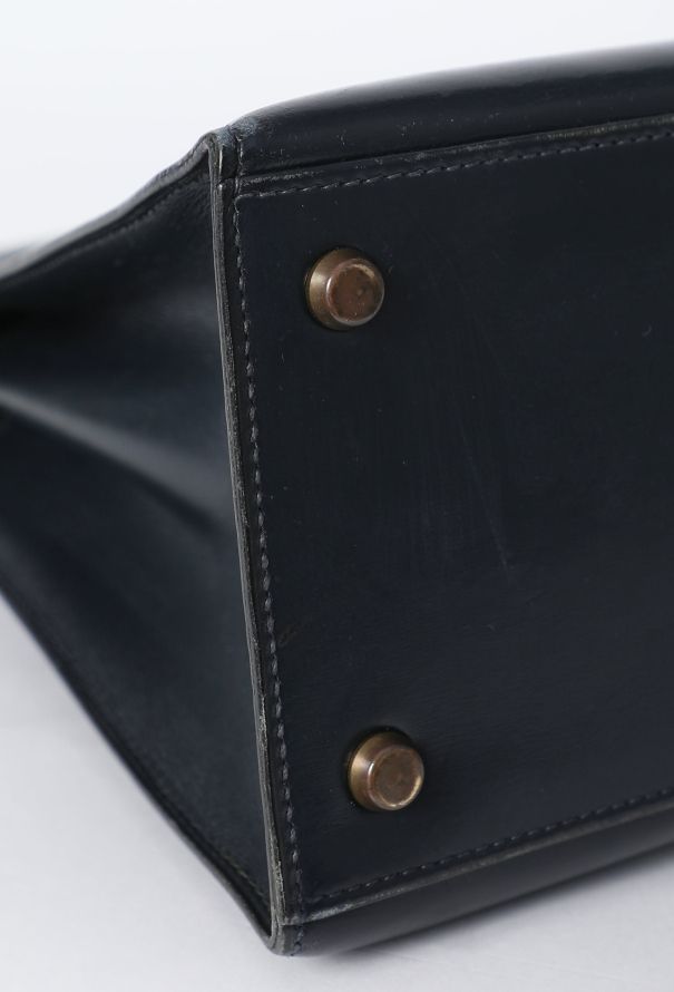Hermès Vintage Navy Box Kelly Sellier 29 - 10 Hermès Vintage Navy Box Kelly Sellier 29 - 10