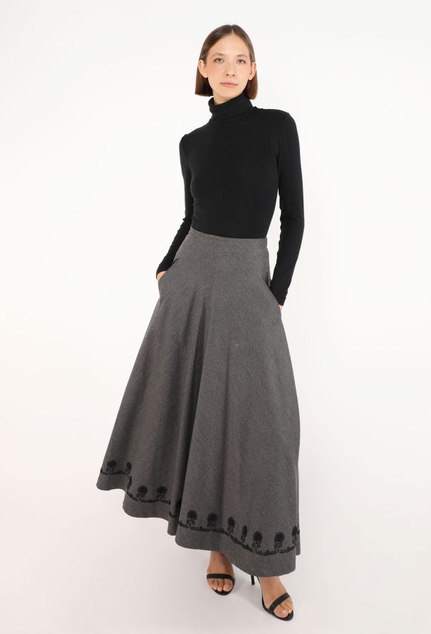 Jean Paul Gaultier Vintage Embroidered Trim Skirt - 4