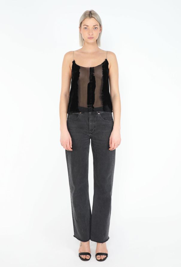 Jean Paul Gaultier Early 2000s Velvet Dévoré Camisole - 2