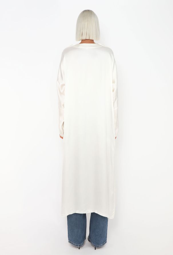 Loewe S/S 2019 Asymmetrical Silk Tunic White - 6