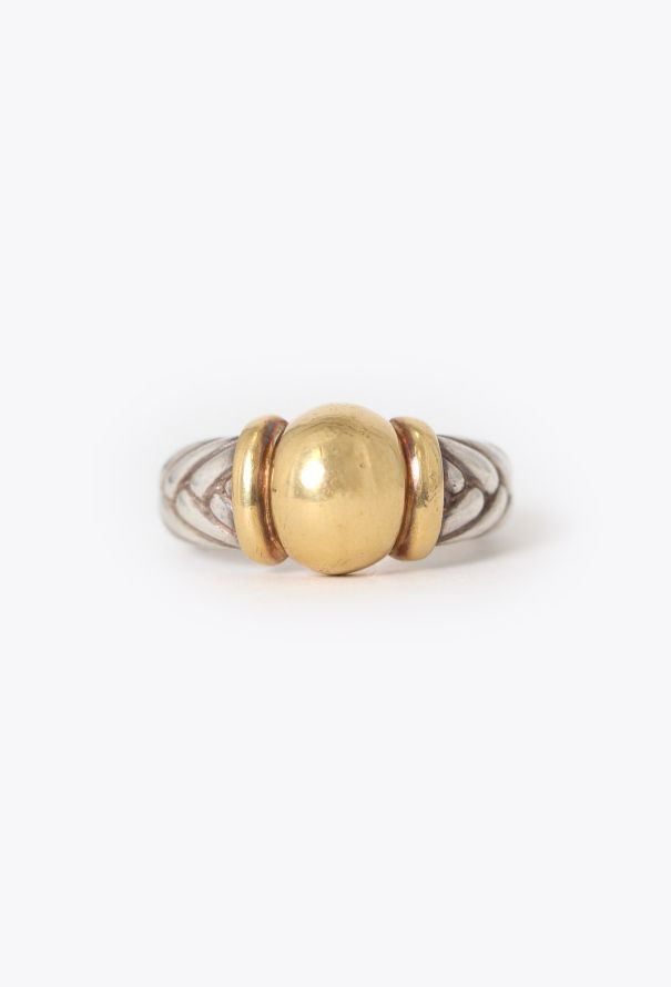 Hermès Vintage 18K Yellow Gold & Silver Torsade Ring - 1