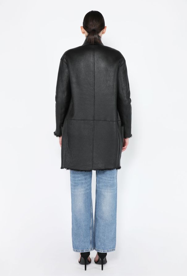 Céline Reversible Lambskin Shearling Coat - 8