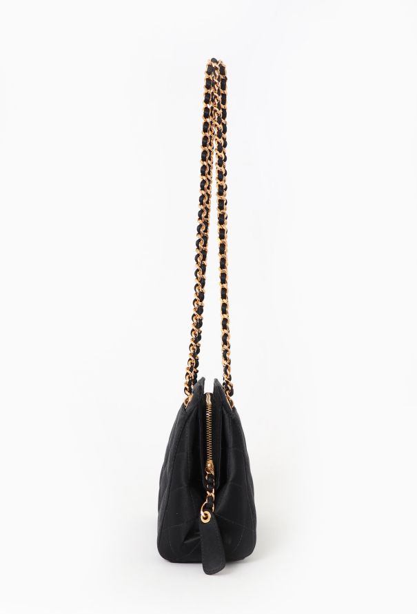 Chanel '90s Mini Satin Quilted Shoulder Bag - 5