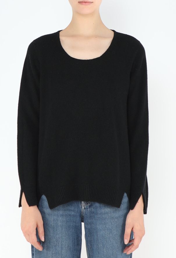 The Row Scoop-Neck Slit Sweater - 1