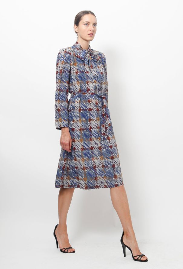 Ted Lapidus Vintage Graphic Lavallière Dress - 2