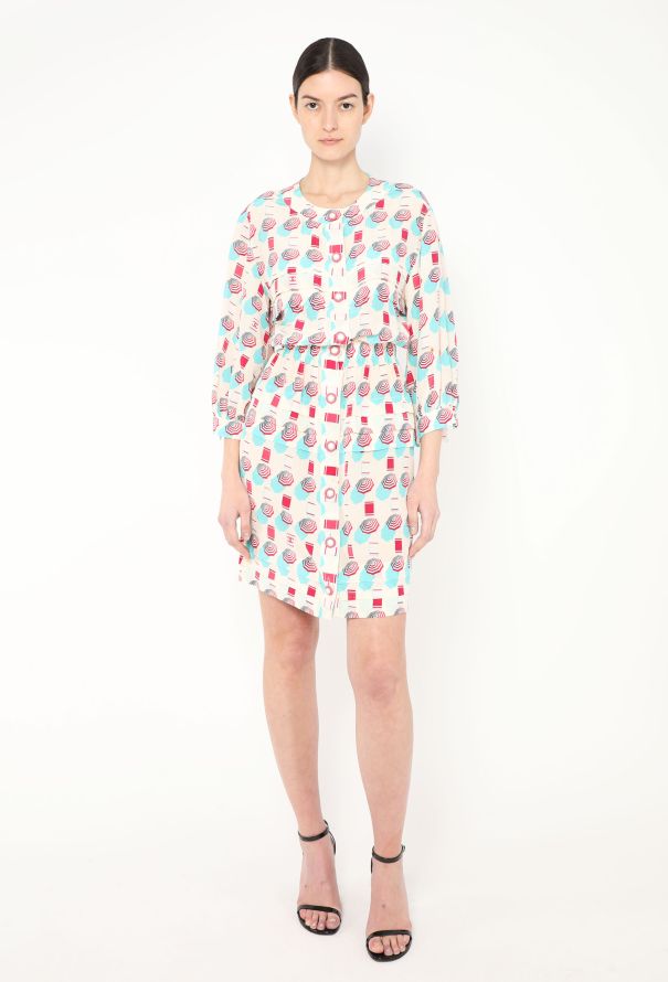Chanel S/S 2019 Graphic Silk Dress - 1
