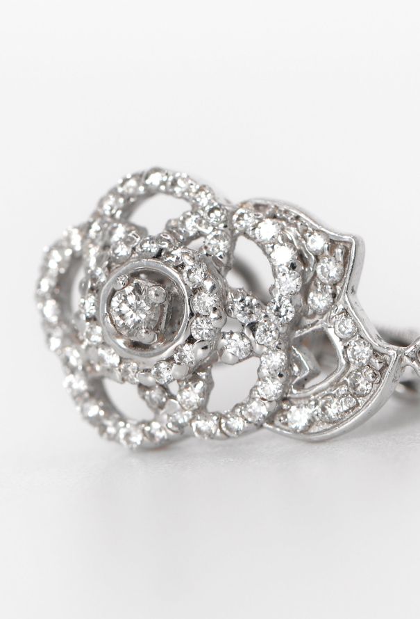 Chanel Sublime 18k White Gold & Diamond Camellia Earrings - 5 Chanel Sublime 18k White Gold & Diamond Camellia Earrings - 5