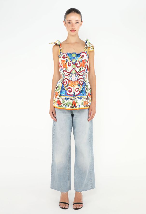 Dolce & Gabbana 2018 Majolica Cotton Top - 3 Dolce & Gabbana 2018 Majolica Cotton Top - 3