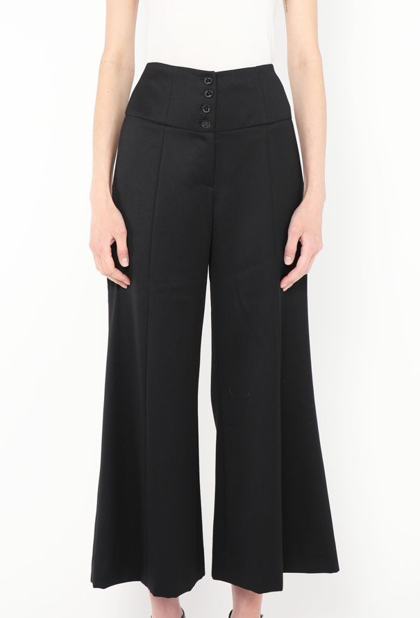 Chanel Cropped 'CC' Palazzo Trousers - 3