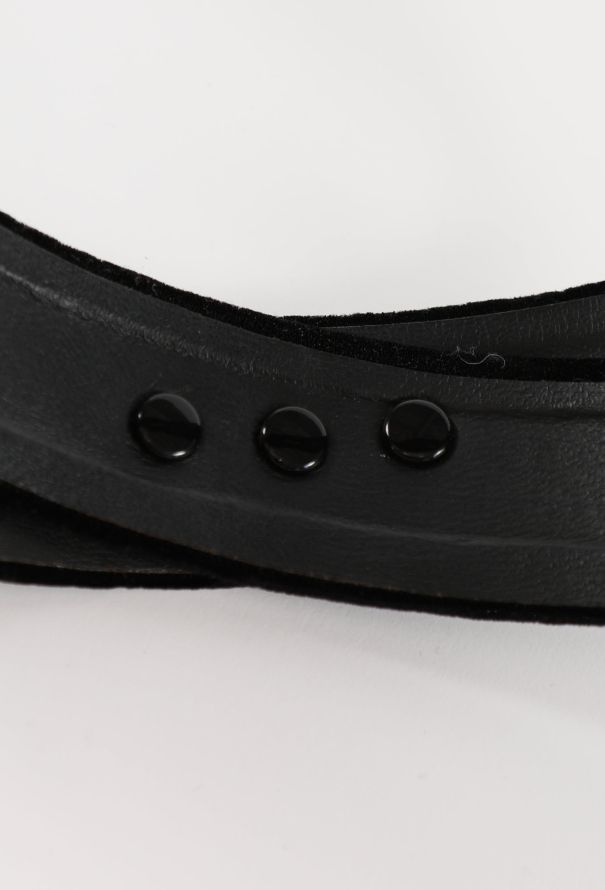 Galanos '70s Angled Velvet Belt - 4