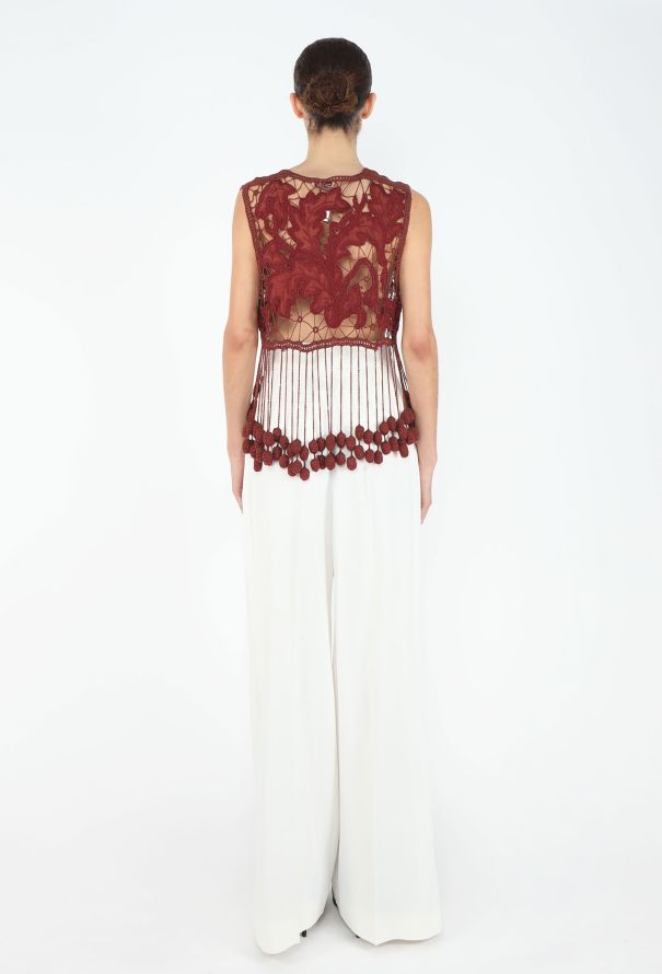 Romeo Gigli S/S 1990 Fringe Crochet Top - 5