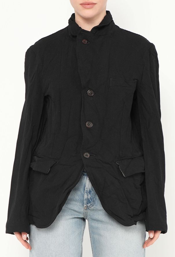 Comme des Garçons 2004 Crinkled Flared Blazer - 2