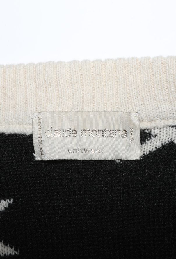 Claude Montana '80s Intarsia Cardigan - 6