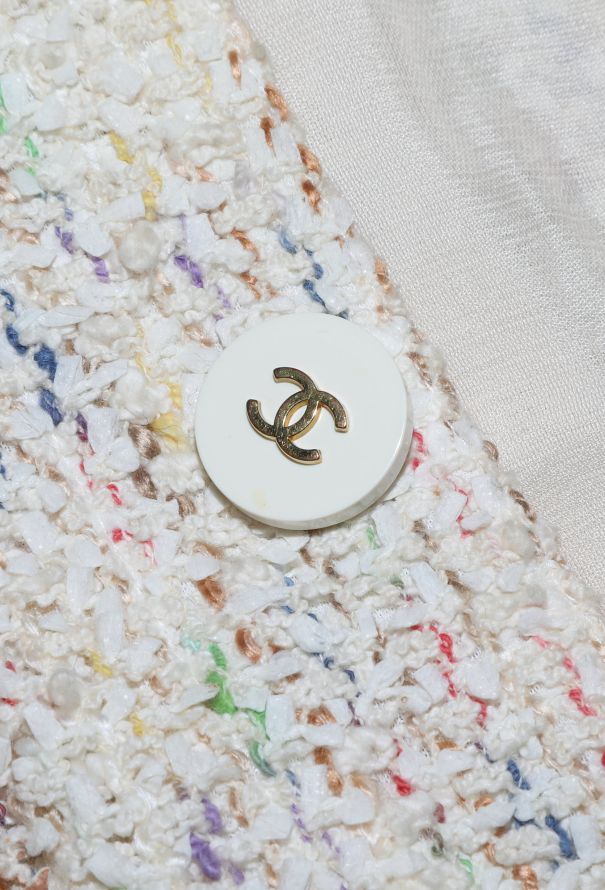 Chanel 1999 Painted Trim Tweed Jacket - 8