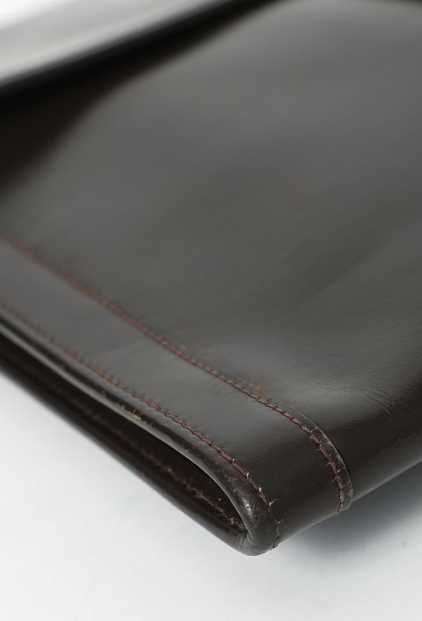 Hermès Vintage Brown Box Jige GM Clutch - 7