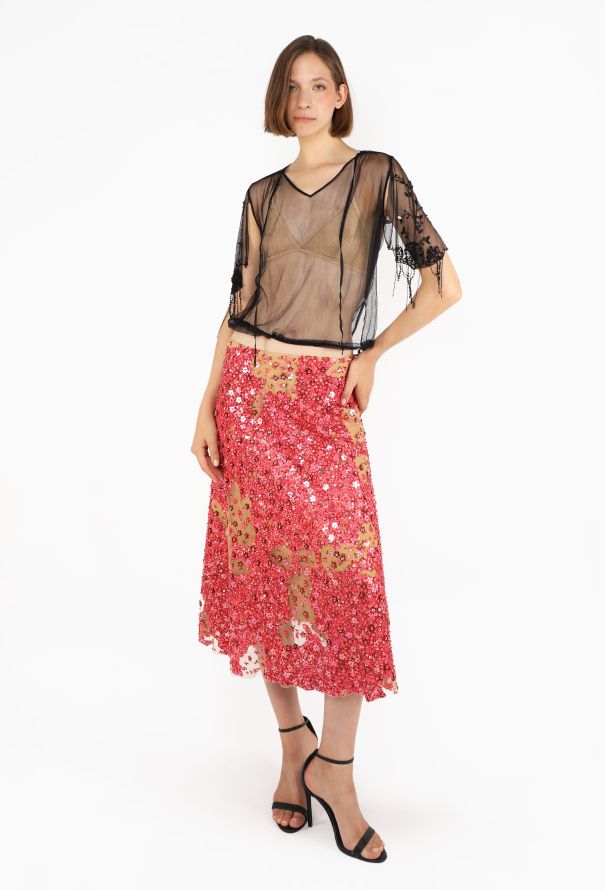 Dries Van Noten Hand-Embroidered Sequin Skirt, F/W 2000 - 1