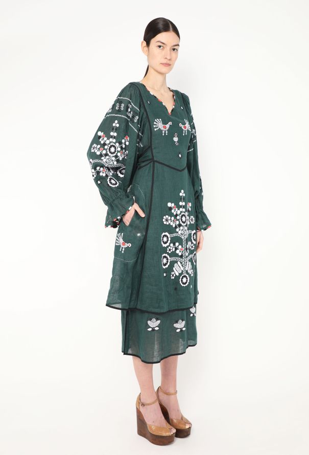 Vita Kin Belted Embroidered Linen Dress - 4 Vita Kin Belted Embroidered Linen Dress - 4
