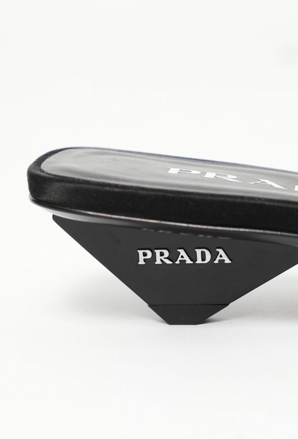 Prada 2024 Satin Angled Heel Mules - 3