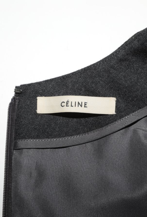 Céline Pre-Fall 2012 Zippered Wool Dress - 6