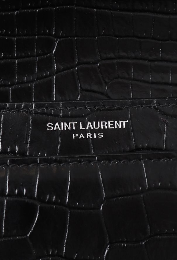 Saint Laurent Medium Croco Embossed Sunset Bag - 13