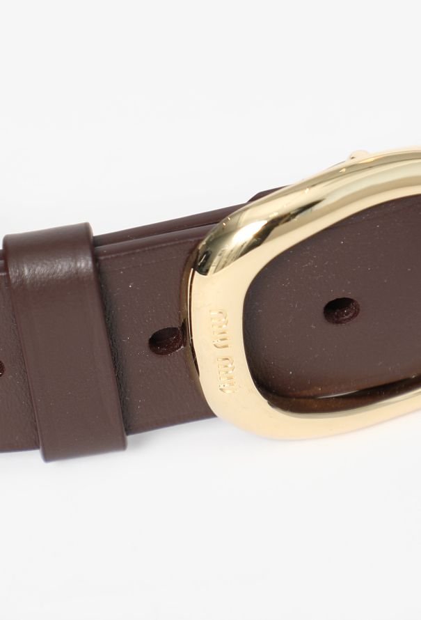 Miu Miu S/S 2025 Leather Chain Hoop Belt - 5