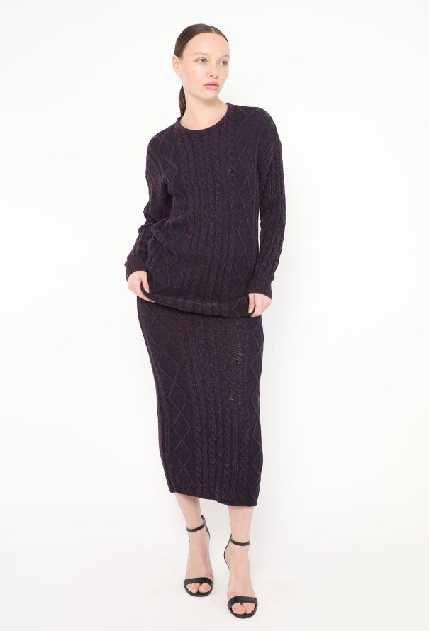 Gianni Versace F/W 1993 Cable-Knit Chenille Ensemble - 4 Gianni Versace F/W 1993 Cable-Knit Chenille Ensemble - 4