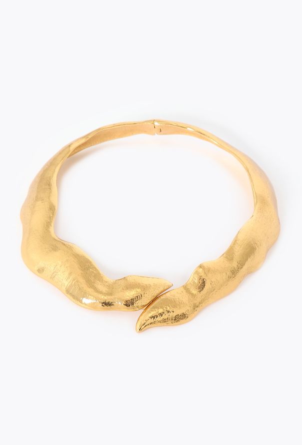 Saint Laurent S/S 1992 Goossens Hammered Snake Necklace - 1